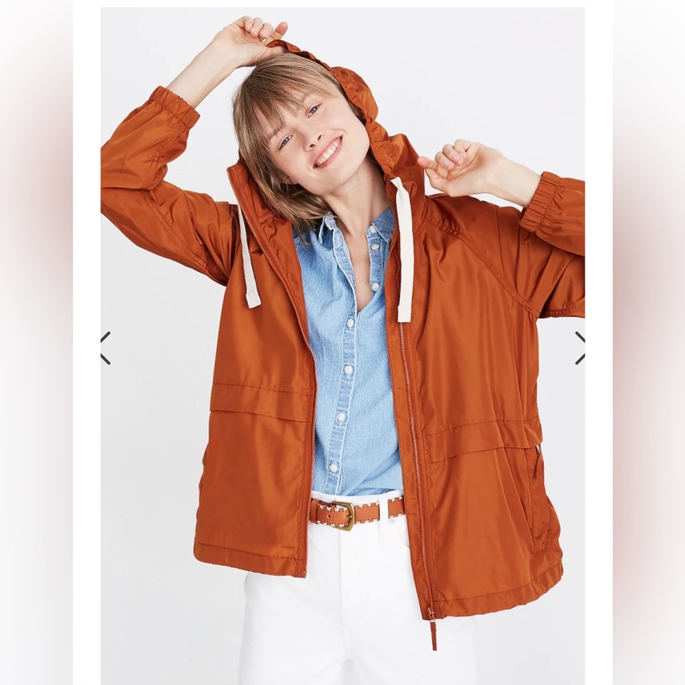 NWOT Madewell Raincheck Packable Raincoat in Fall Color